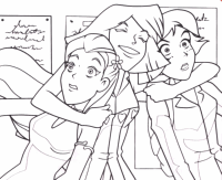 Een kleurplaat van  totally spies